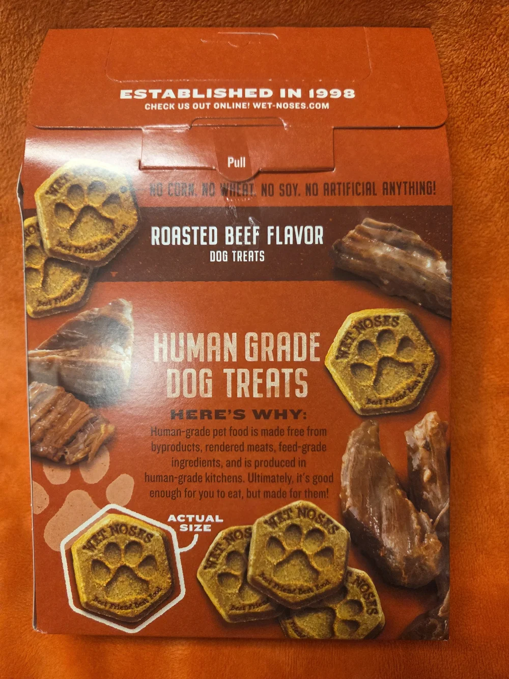 Wet Noses Roasted Beef Flavor Dog Treats